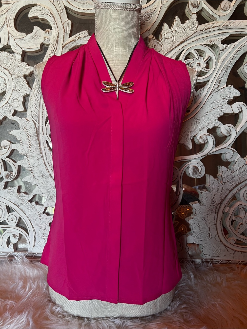 Calvin Klein Fuchsia Sleeveless V-Neck Camisole